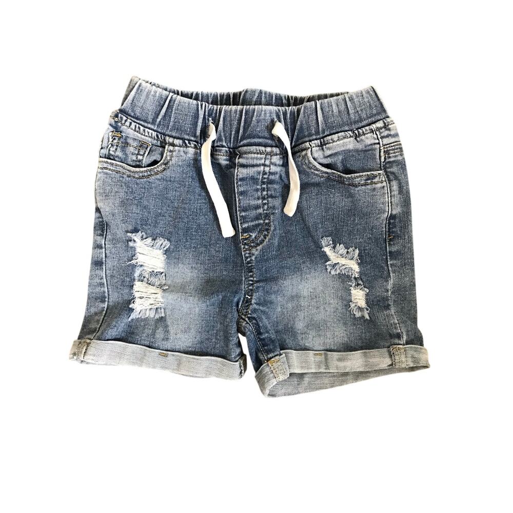 Little Bipsy Stretch Denim Distressed Shorts Size 5-6